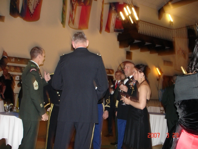 Social hour at the Fort Benning Officers Club preceding the OCS Hall of Fame Induction dinner.