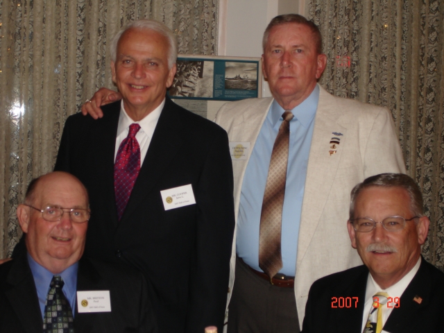 Fred Britton, Jerry Cooper, Fred Spaulding and Harry Clark at the OCS Hall of Fame Induction dinner.