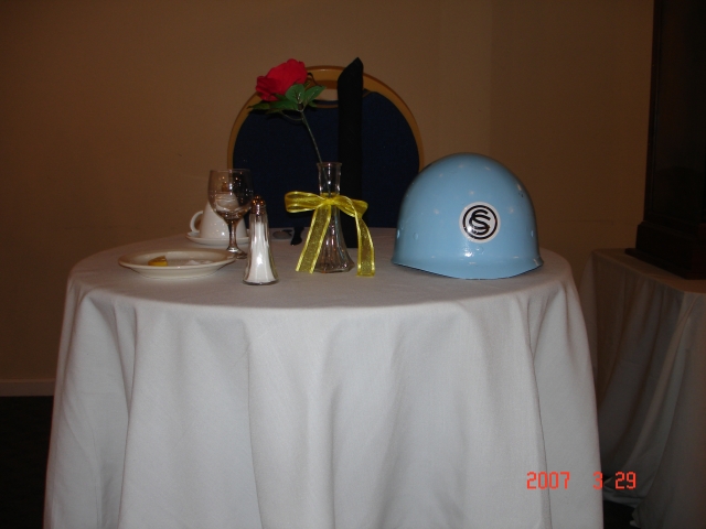 Table in memory of fallen OCS graduates at the OCS Hall of Fame Induction dinner.